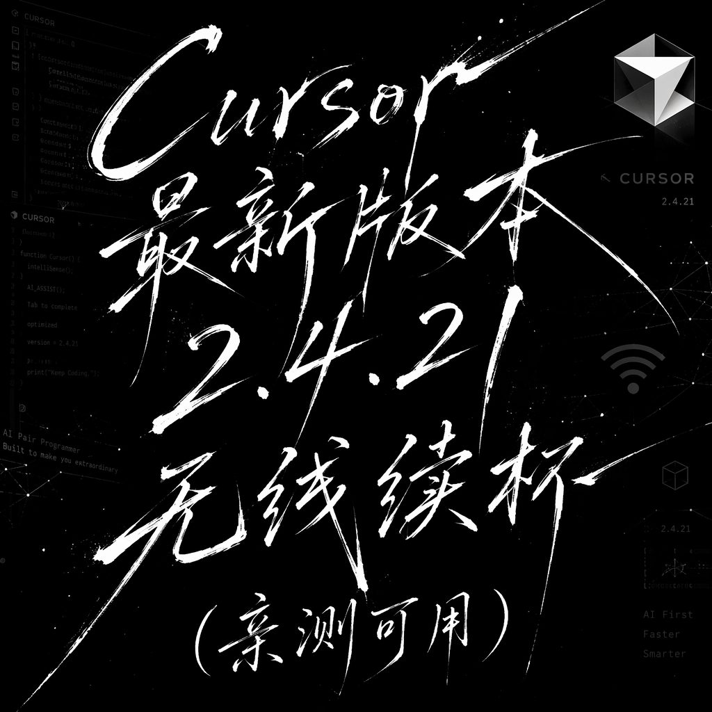 Cursor最新版本2.4.21无线续杯(亲测可用)